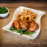 Chicken Wings with Fresh Cut Fries