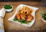 Chicken Wings with Fresh Cut Fries