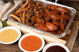 Tray of Chicken Wings With Fresh Cut Fries