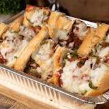 Tray of Sausage & Peppers Parmigiana SUB