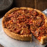 Meatball & Ricotta Deep Dish Pizza