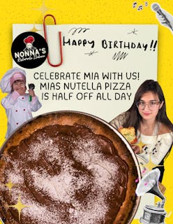 MIA’s Nutella Pizza!