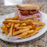Turkey & Ham Club Sandwich with Bacon