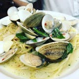 Clams over Linguine
