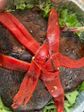 Grilled Portobello with Roasted Red Peppers