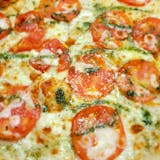 Fresh Tomato, Pesto, &  Mozzarella Pizza