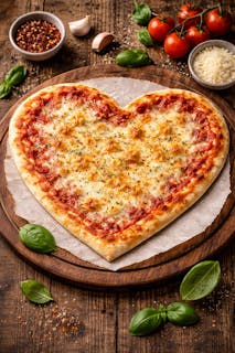 Heart-Shaped Pizza