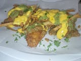 nachos  cheddar cheses  .salsa verde jalapeno