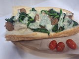 sausage and broccoli rabe we provolone sub