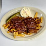 Boneless BBQ Ribs W/fries and Coleslaw