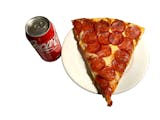 Pizza Slice & Soda Lunch