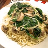 Spaghetti with Spinach & Mushrooms