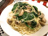 Spaghetti with Spinach & Mushrooms