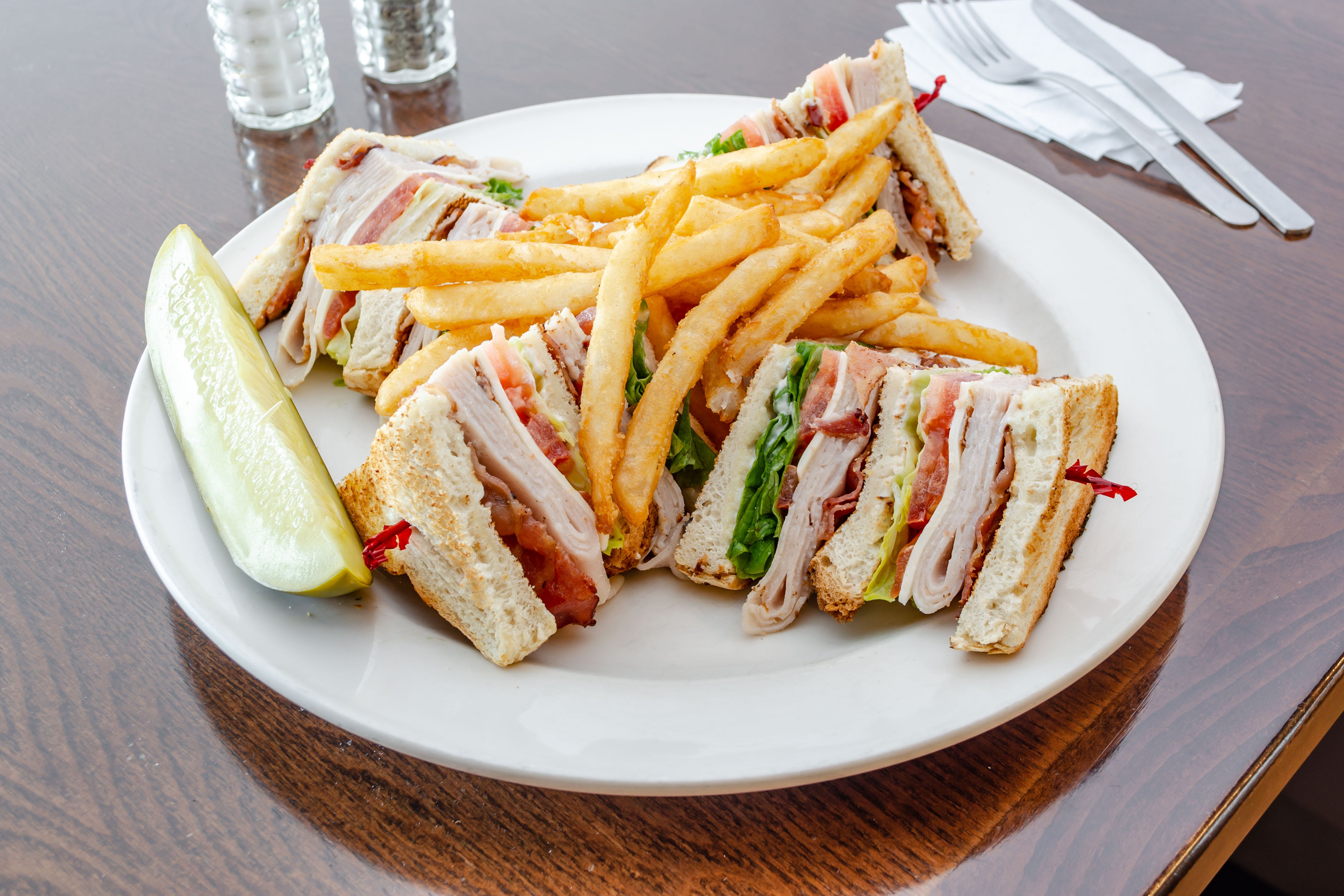 Turkey & Cheese Club Sandwich