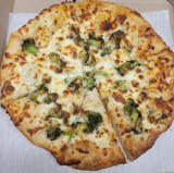 Broccoli Alfredo Pizza