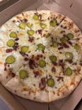 Dill Pickled Bacon Pizza