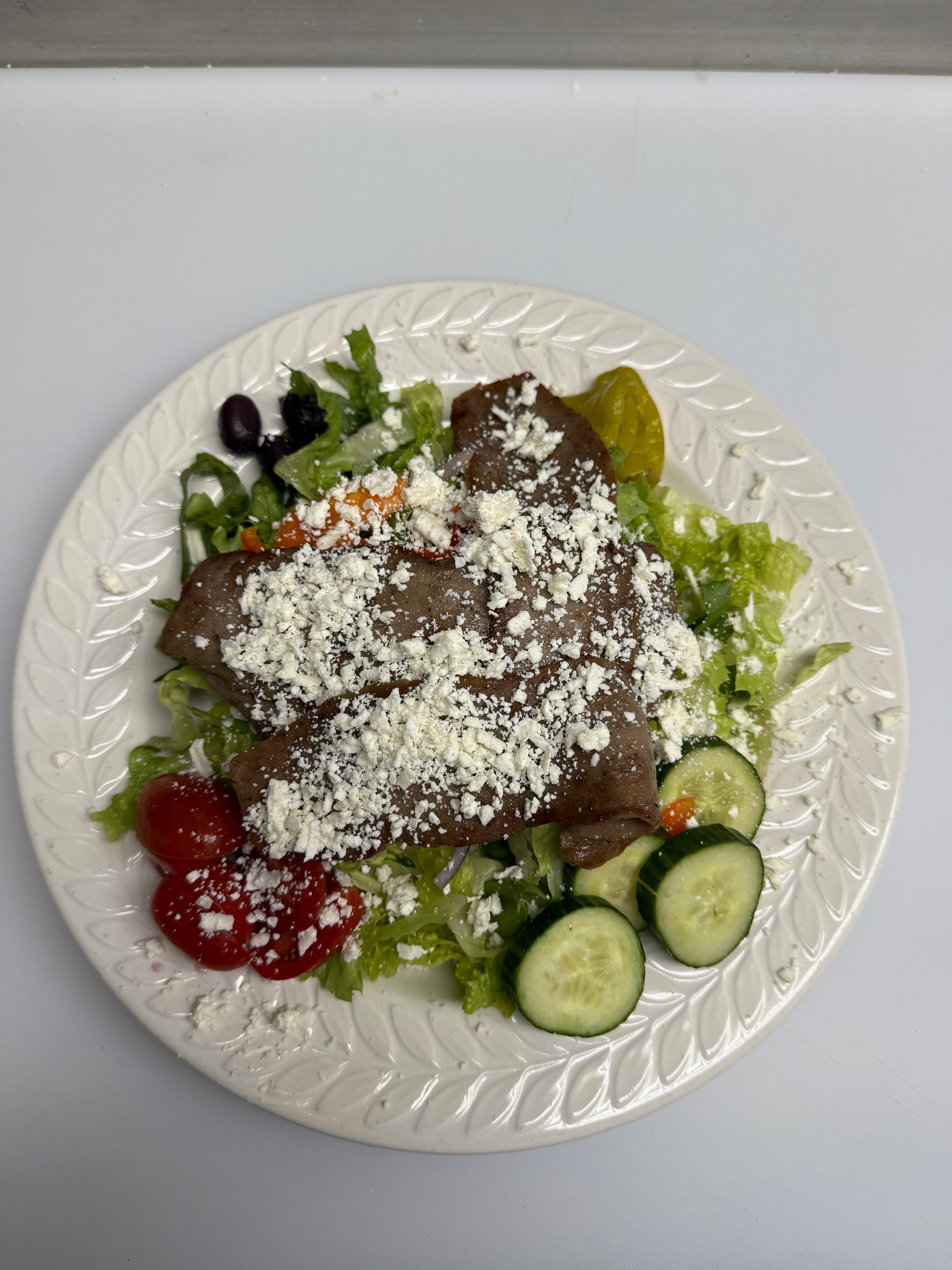 Greek Salad with Gyro Meat