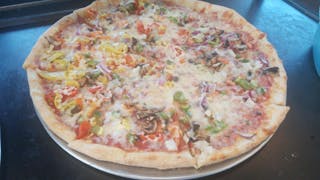 Red Veggie Garden Pizza