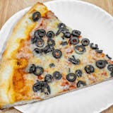 Black Olive Pizza Slice