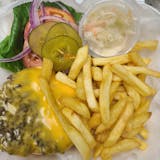 Hamburger Deluxe with Fries & Cheese