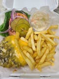 Hamburger Deluxe with Fries & Cheese