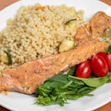 Grilled Salmon with Couscous & Vegetables