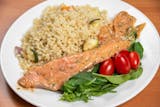 Grilled Salmon with Couscous & Vegetables