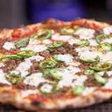 Ground Beef Pizza with Jalapeno