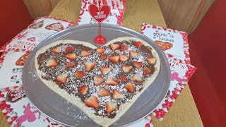 Nutella Strawberry Heart Shape