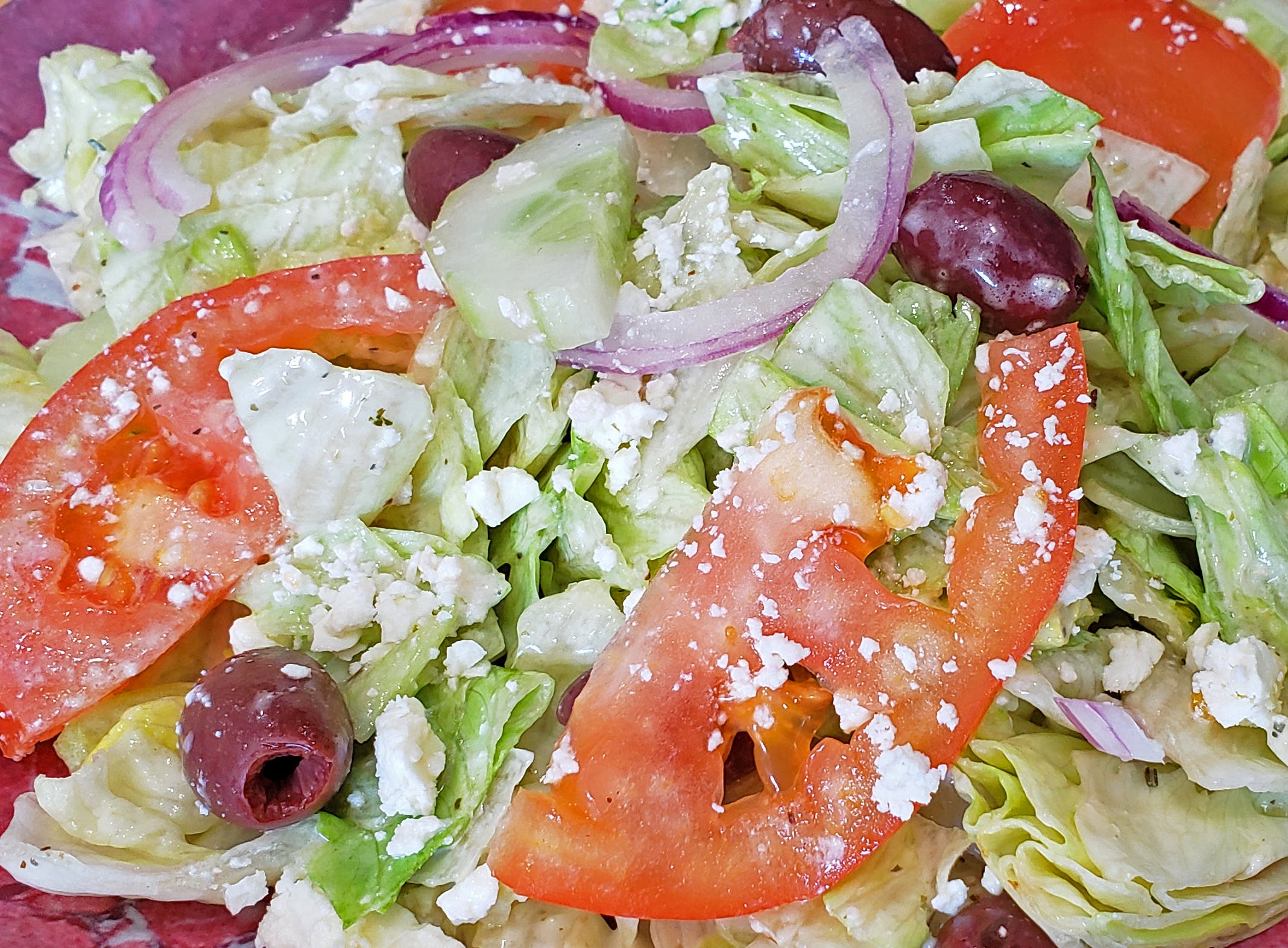 Order Greek Salad - Salads food online from Billy Deli Cafe store, Arlington on bringmethat.com