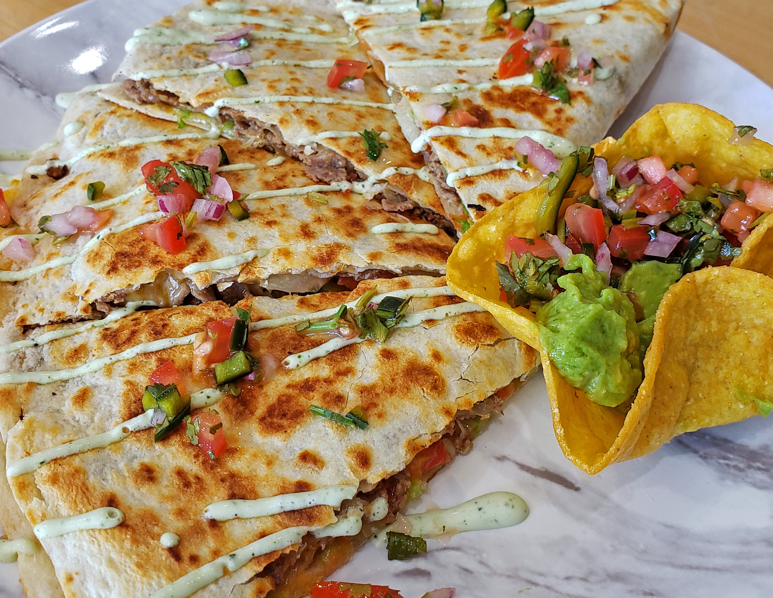 Order Grilled Chicken Quesadilla - Subs food online from Billy Deli Cafe store, Arlington on bringmethat.com