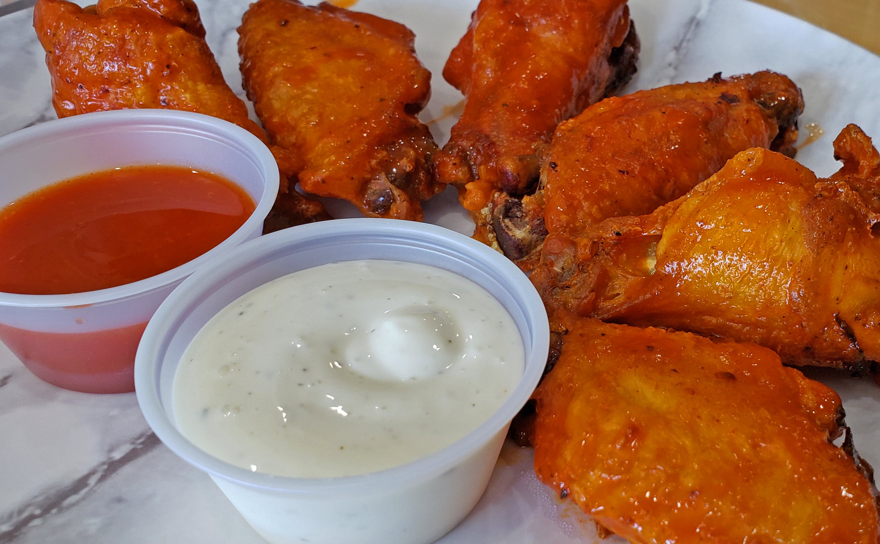 Order Wings - 6 Pieces food online from Billy Deli Cafe store, Arlington on bringmethat.com