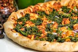 Palak (Spinach) Paneer Pizza