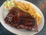 Homemade Back Ribs, French Fries and Coleslaw