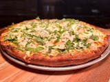 Goat Cheese & Shrimp Pesto Pizza