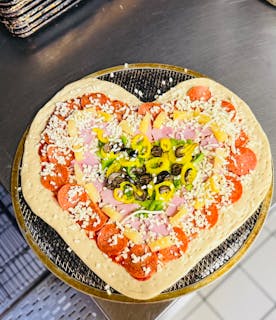 Valentine’s Day special heart shape pizza