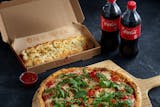 Cheesy Bread, Large Two Topping Pizza & Two 20 oz. Bottled Drinks Special