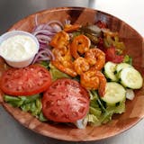 Grilled Buffalo Shrimp Salad