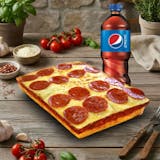 One Topping Pan Pizza Combo Lunch