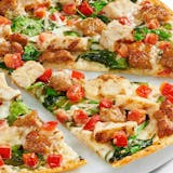 Crustless Dairy-Free Cheese Tuscan Chicken & Sausage Pizza