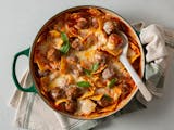 Four Cheese Ravioli with Meatballs