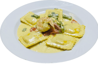 Maryland blue crab ravioli