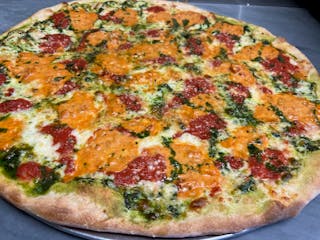 Three Sauce Round Pizza