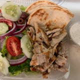 Grilled Chicken Pita Greek Salad Platter