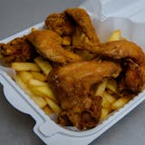 Fried Whole Wings special With french fries