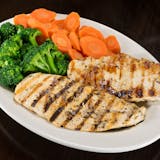 Fresh Grilled Chicken Over Steamed Broccoli & Carrots