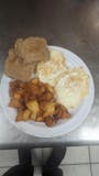 Two Eggs with Toast & Home Fries Breakfast
