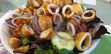 Mixed Greens Salad with Grilled Calamari