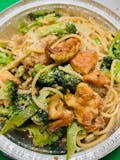 Chicken Broccoli with Pasta and Olive oil.