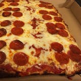 One Topping Sicilian Square Cheese Pizza